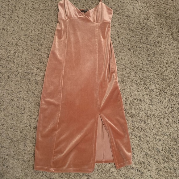 forever 21 gold velvet dress Tiered Velvet Mini Dress main image 1